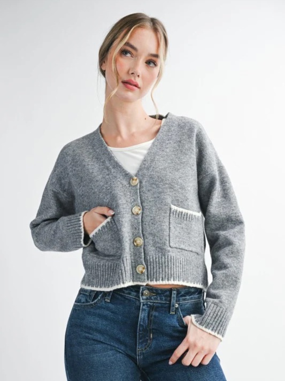 Lush Stitch Pocket Cardigan